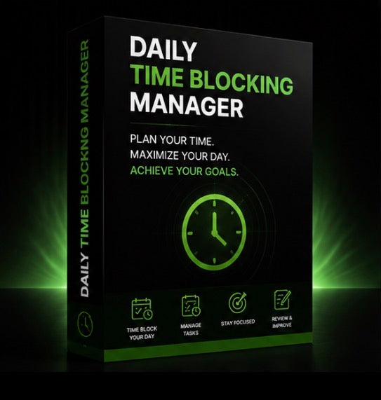 Daily Time Blocking Manager | Premium Notion Time Management Planner
